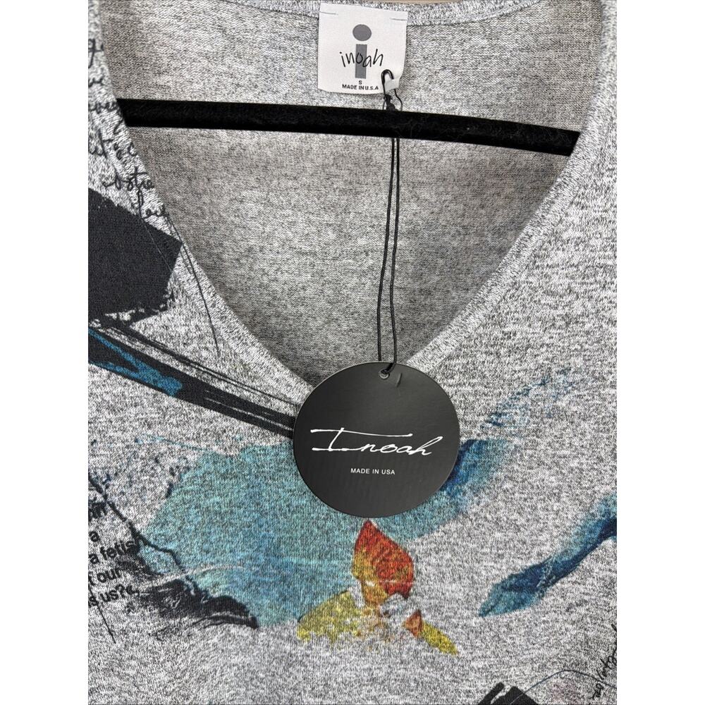 NWT Inoah Multicolor V Neck Art to Wear Dress #1128 SMALL - Picture 4 of 4